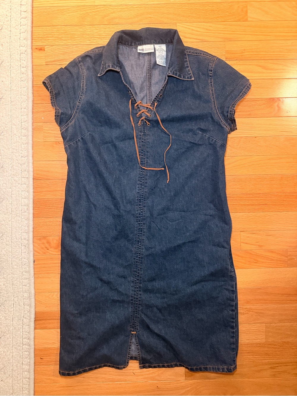 Vintage Y2K Faded Glory Denim Lace Up Dress Size 13/14 #vintage #siren #fall